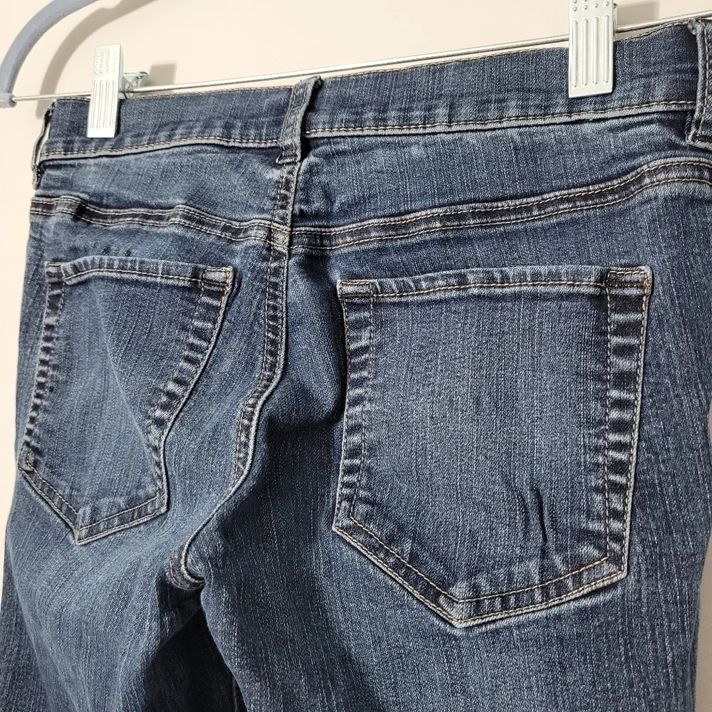 New York & Company Blue Long Inseam Denim Shorts
